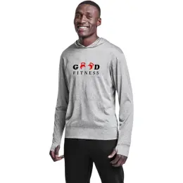 Mens Fitness Lightweight Hooded Sweater Model Image